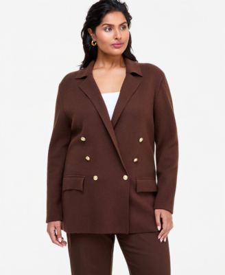 Plus Size Sweater Blazer