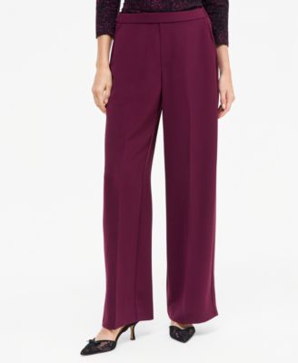 Women's High-Rise Wide-Leg Pull-On Pants