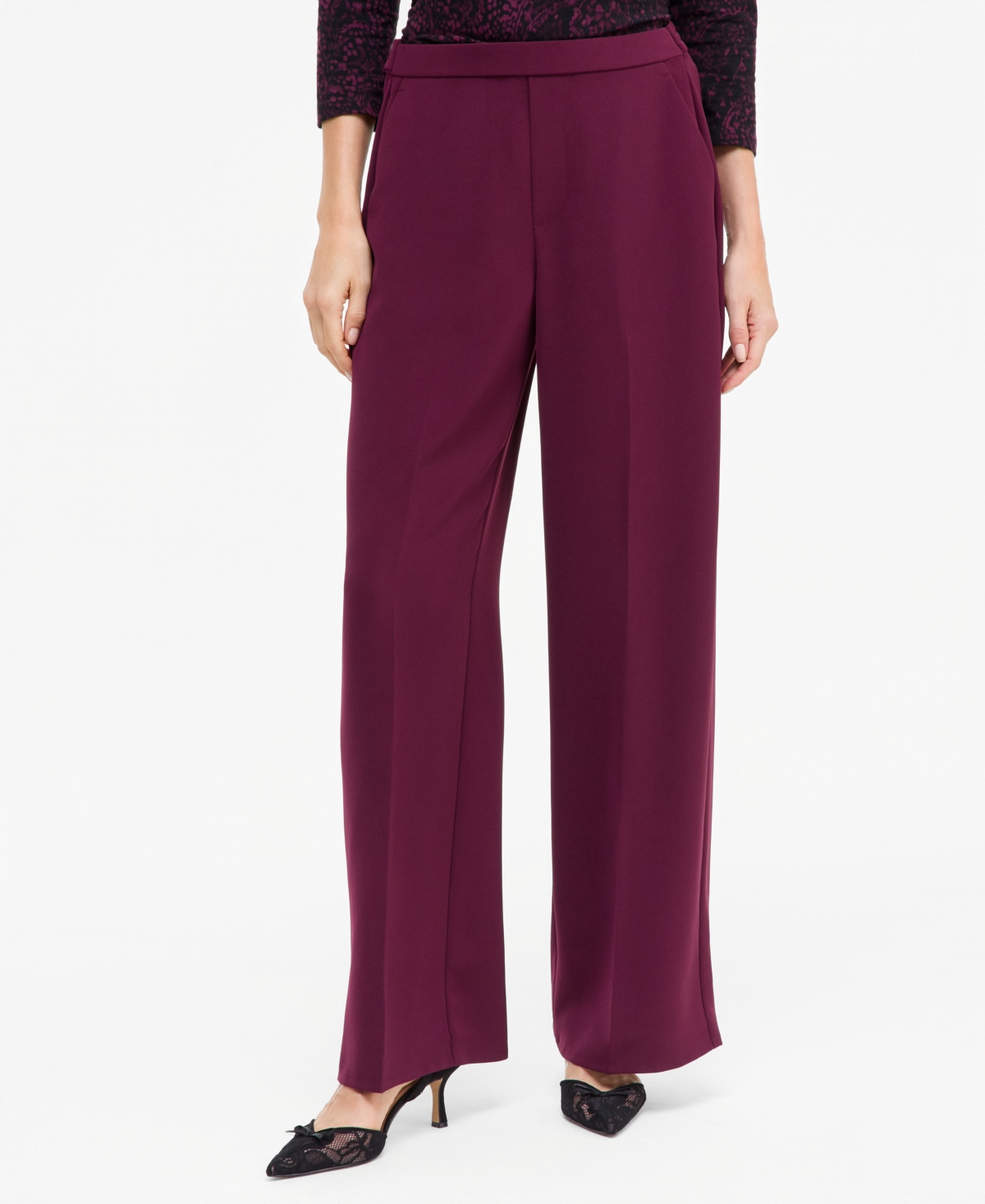 I.n.c. International Concepts Women's High-Rise Wide-Leg Pull-On Pants, Macy's Exclusive