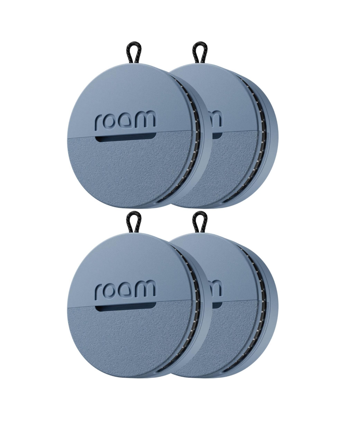 Roam Smart Tracker Bluetooth Item Locator, No Subscription, Waterproof | Apple and Android | 4-Pack - Blue