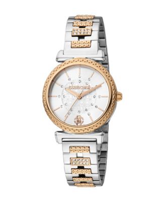 Women's Glam Quartz Two Tone Stainless Steel Bracelet Watch