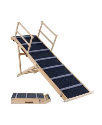 6-Level Height Adjustable Foldable Pet Ramp for High Bed Couch 24.5-30 in