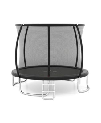 12 ft Heavy-Duty Trampoline with Safety Enclosure Net, 1100 lb Capacity, Ages 3+