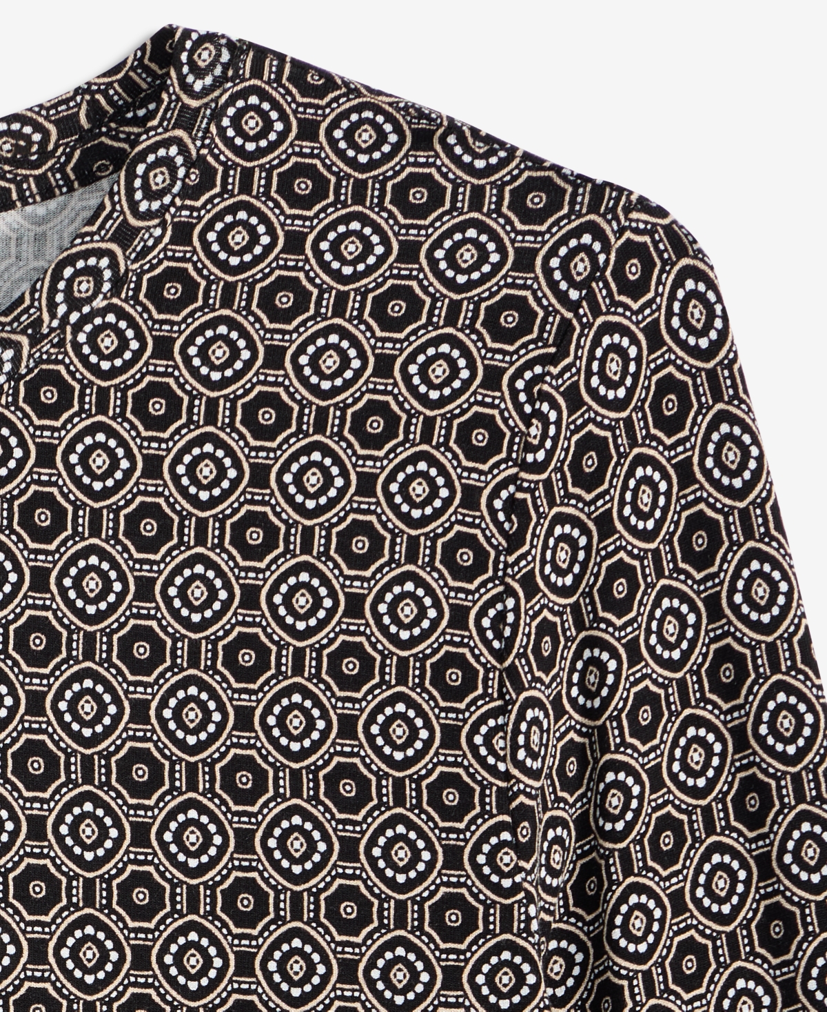 I.n.c. International Concepts Women's Geometric-Print Long-Sleeve Crewneck Top, Macy's Exclusive