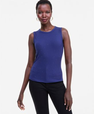 Women's Crystal Embellished Sleeveless Top