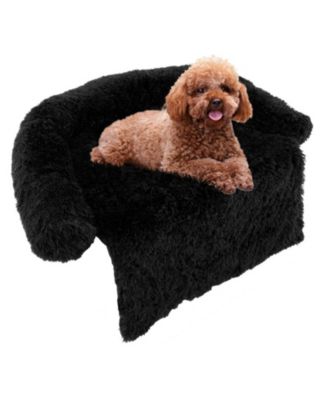 Plush Calming Dog Couch Bed with Anti-Slip Bottom