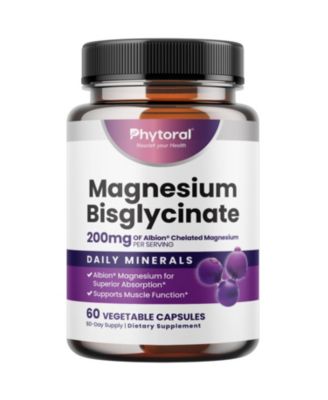 Magnesium Glycinate Capsules, 200 Milligram, 60 Count