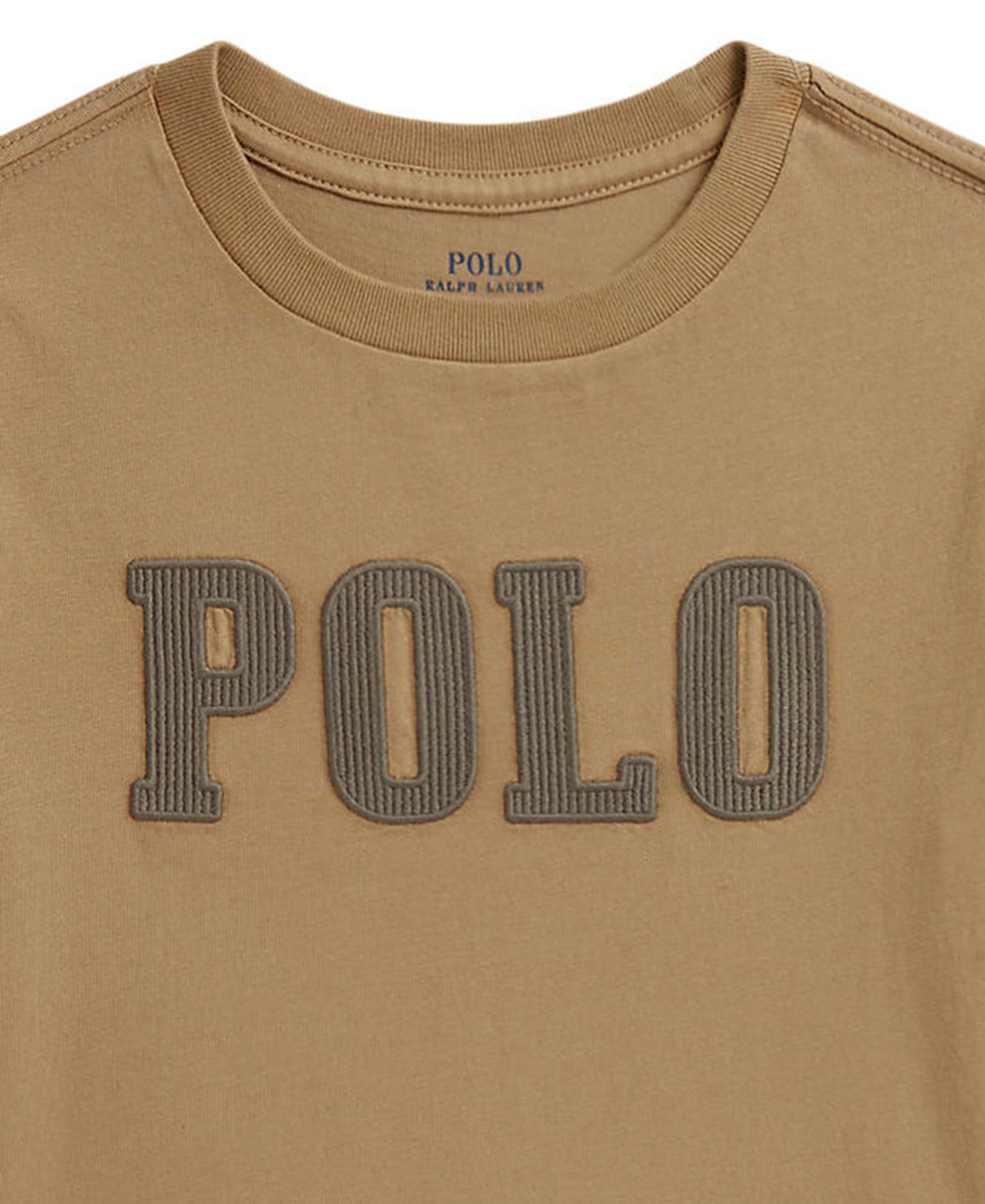 Футболка Polo Ralph Lauren Logo Cotton Jersey T-Shirt для мальчиков, цвет: Верблюжий — фото 3