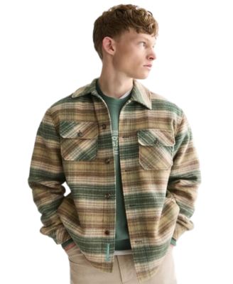 Men's Wool-Blend Checker Shacket 