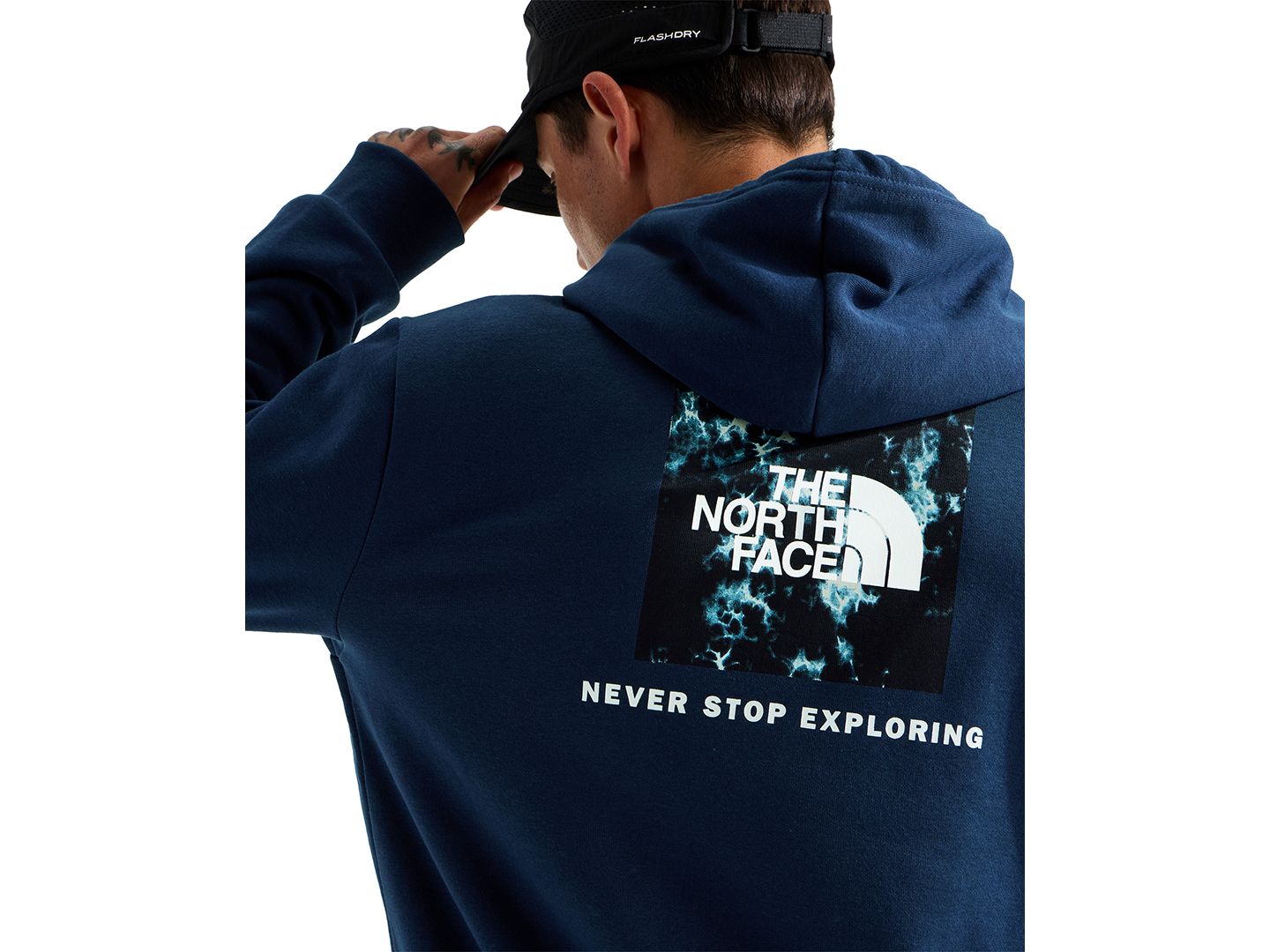 Мужское худи The North Face Evolution Light Print Box NSE Graphic, цвет: Снежный тёмно-синий — фото 3