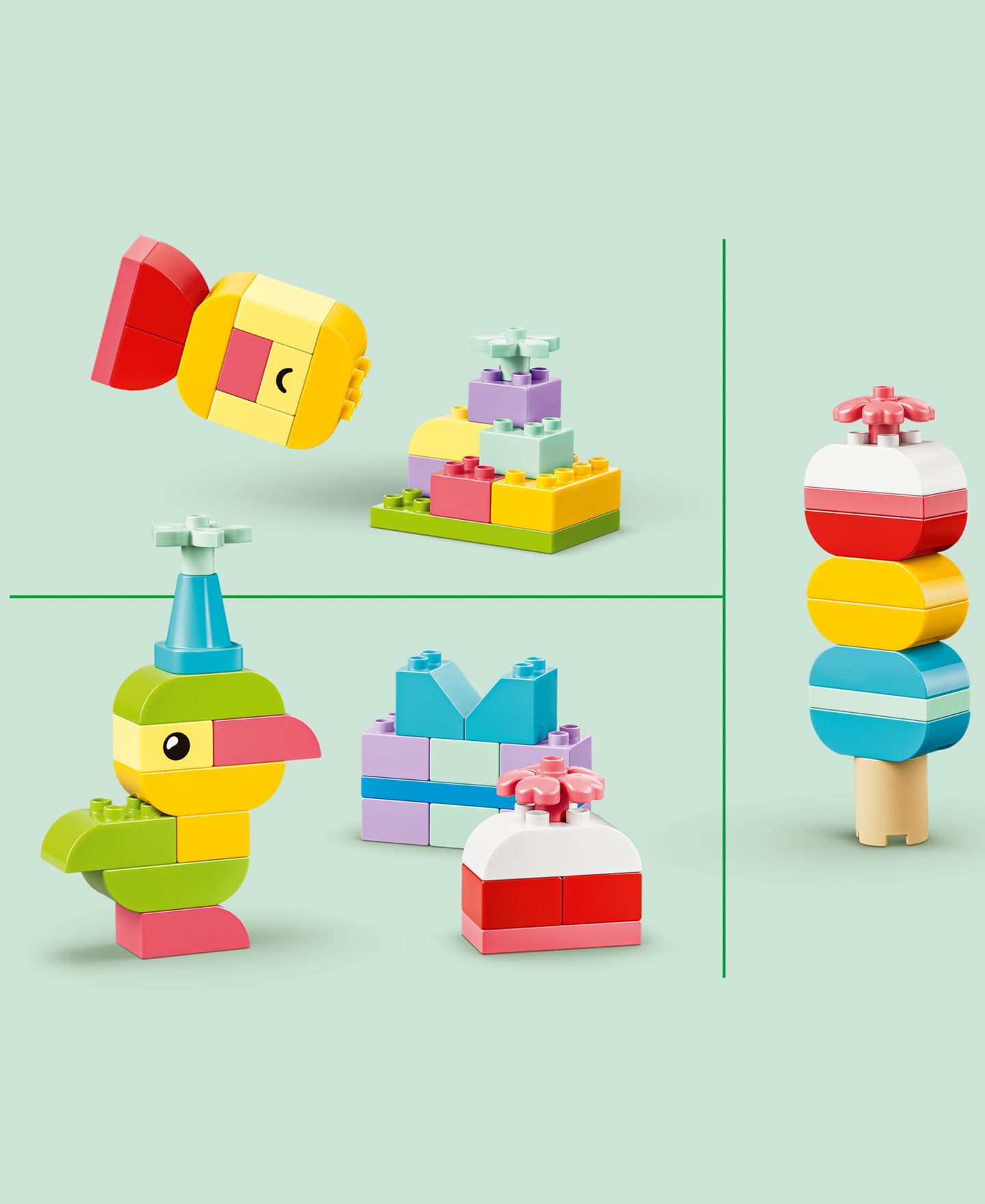 Детские конструкторы LEGO® Duplo Classic Colorful Creative Box 10479, 80 Pieces — фото 2
