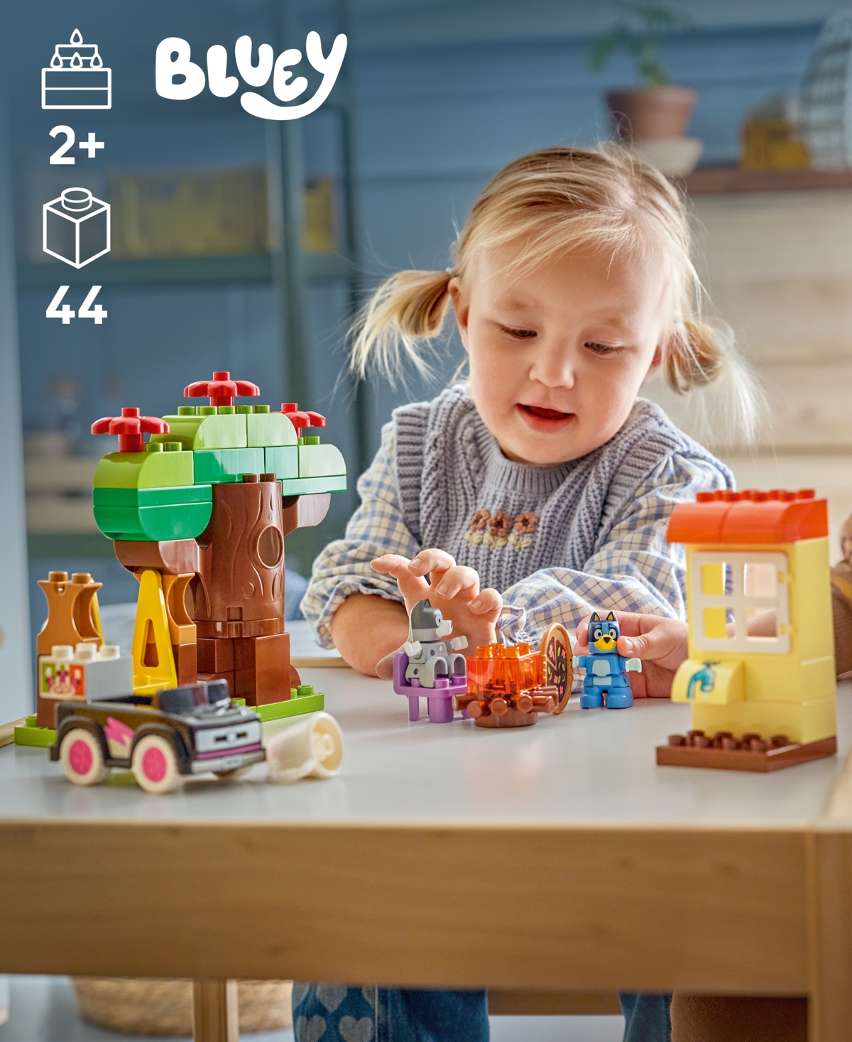 Lego Bluey Pizza Girls with Muffin and Bluey 10469 44-Piece Building Set, Ages 2+