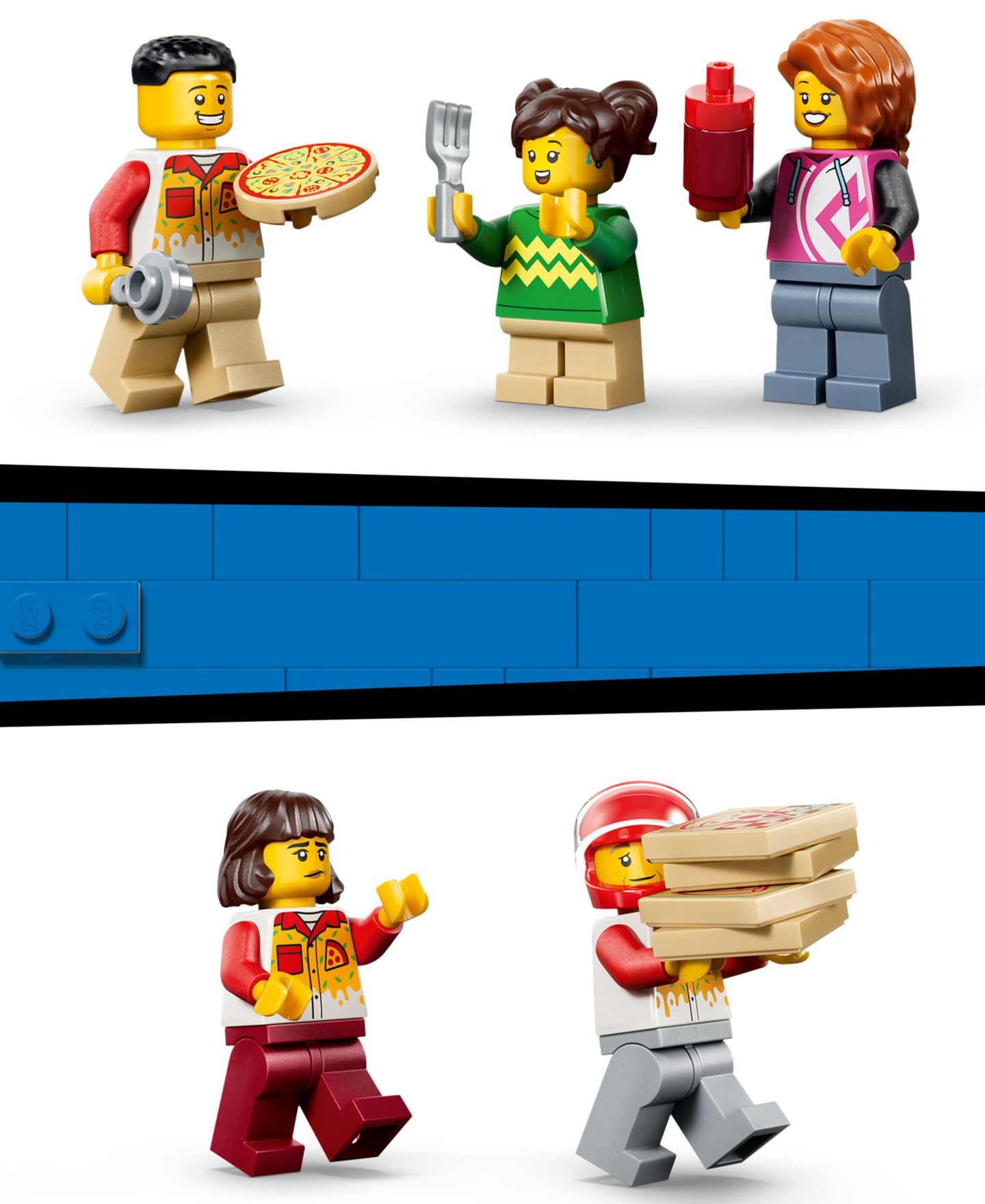 Детские конструкторы LEGO® City Pizza Delivery Experience with Vehicles 60496, 494 Pieces — фото 5
