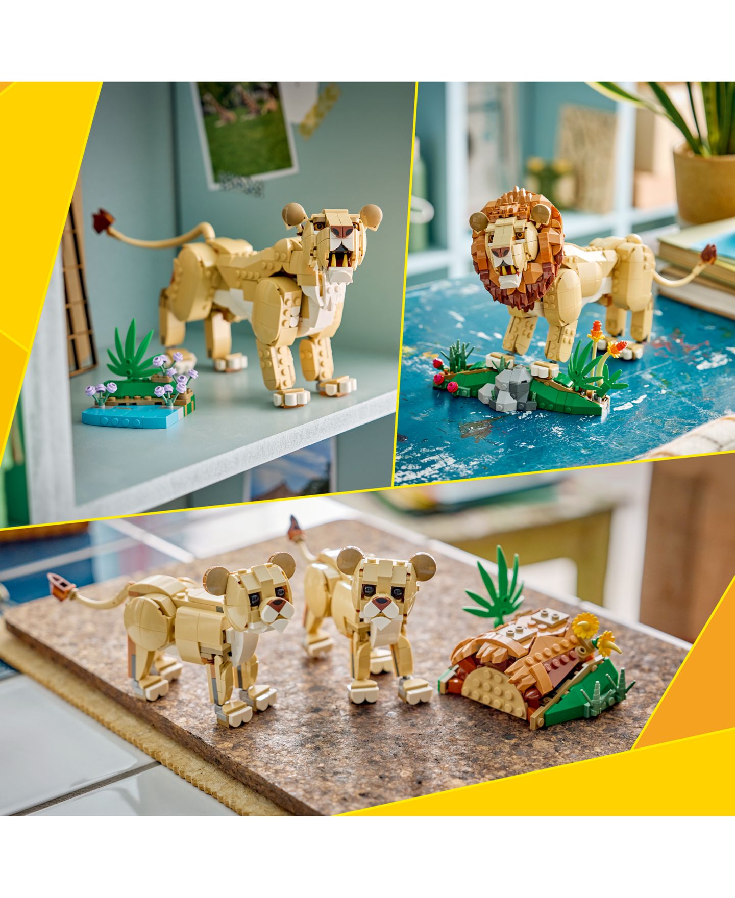 Детские конструкторы LEGO® Creator 3 in 1 Wild Animals: Majestic Lion 31386, 839 Pieces — фото 4