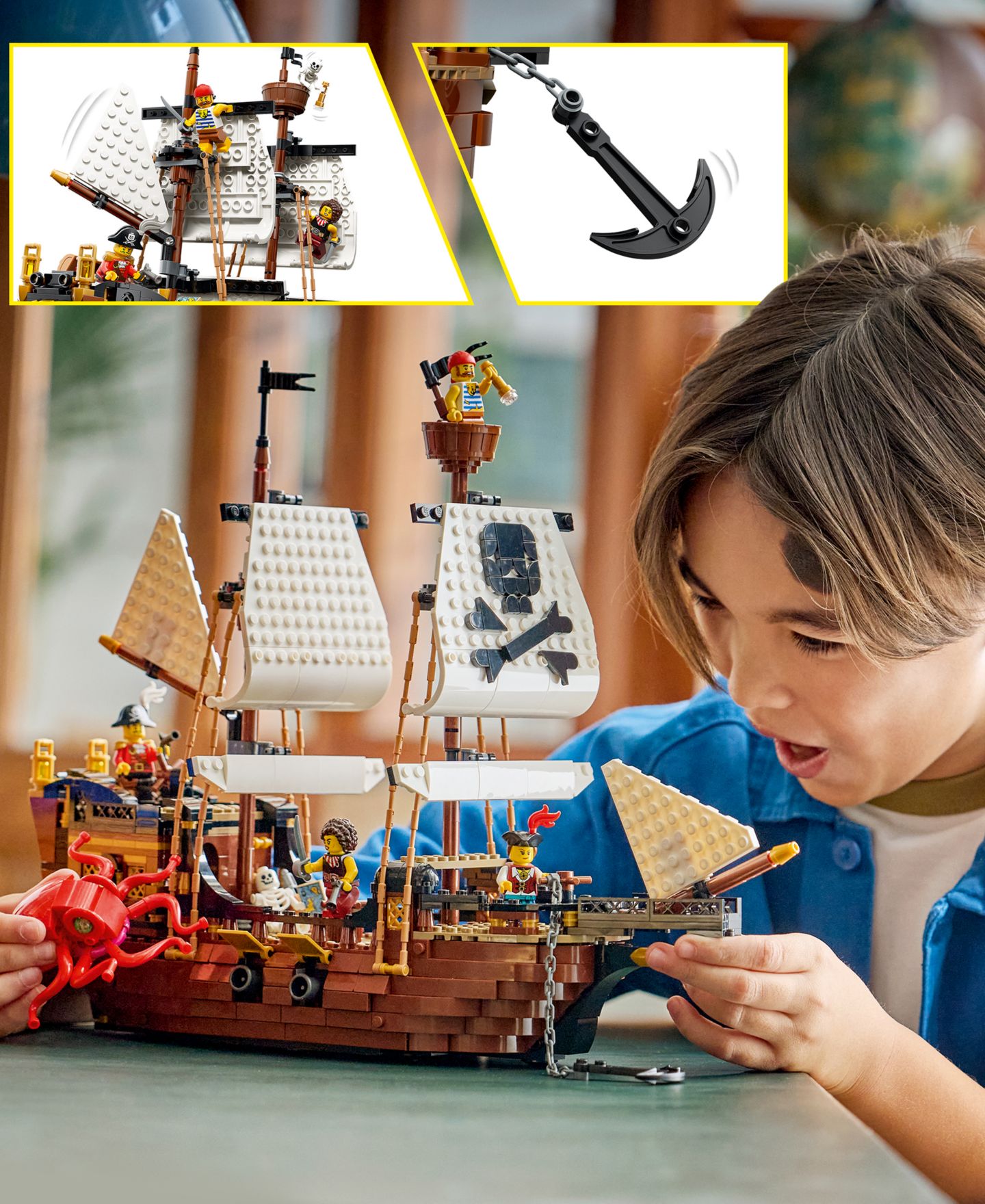 Детские конструкторы LEGO Creator 3 in 1 Iconic Pirate Ship 31387, 1074 Pieces — фото 5