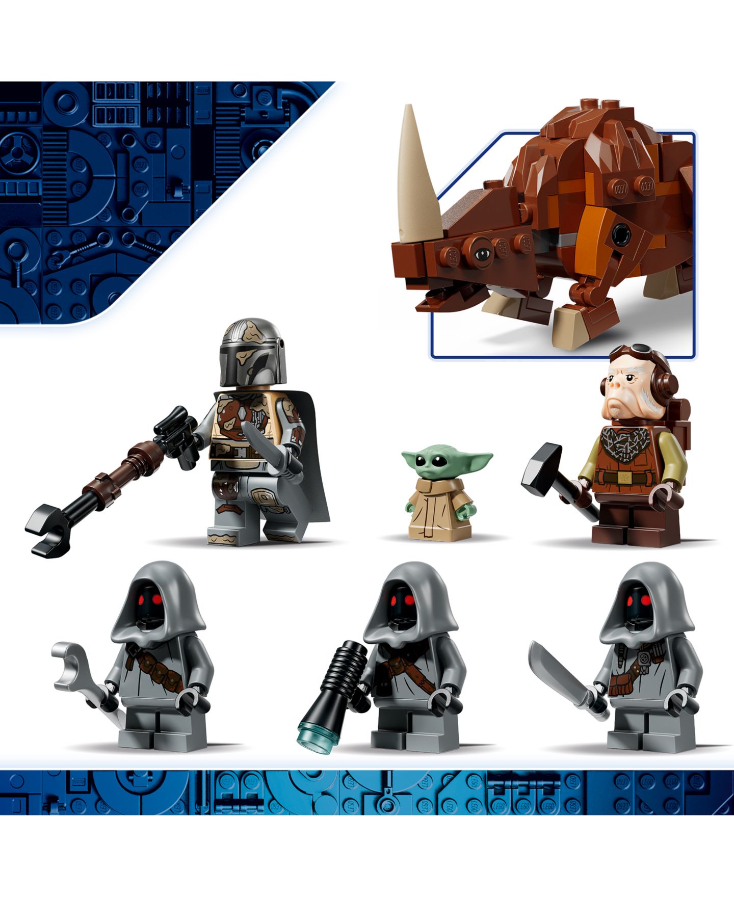 Детские конструкторы LEGO® Star Wars Offworld Sandcrawler and Mudhorn 75453, 1683 Pieces — фото 5