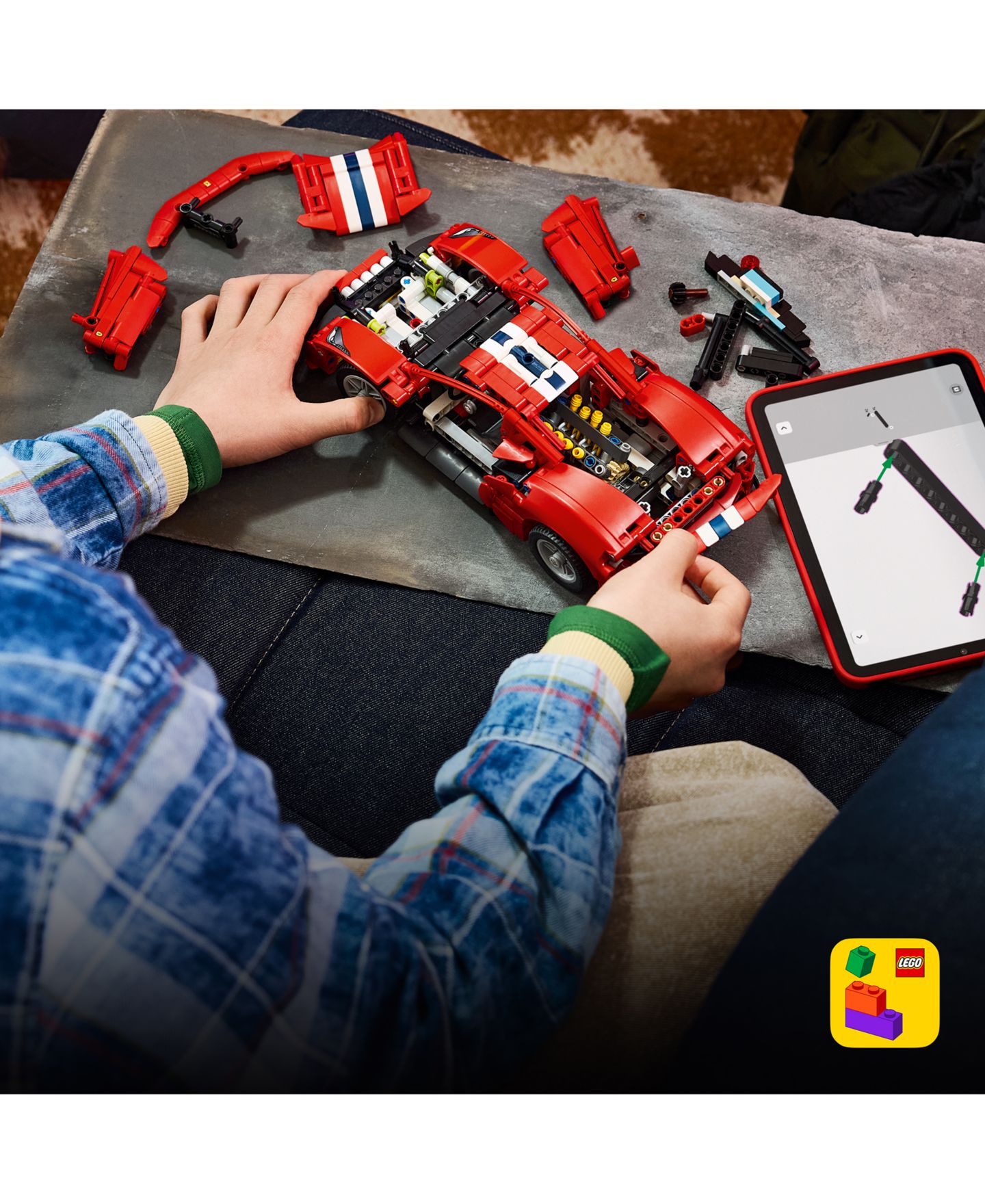 Детские конструкторы LEGO® Technic Ferrari 488 Pista Car Toy 42235, 882 Pieces — фото 5