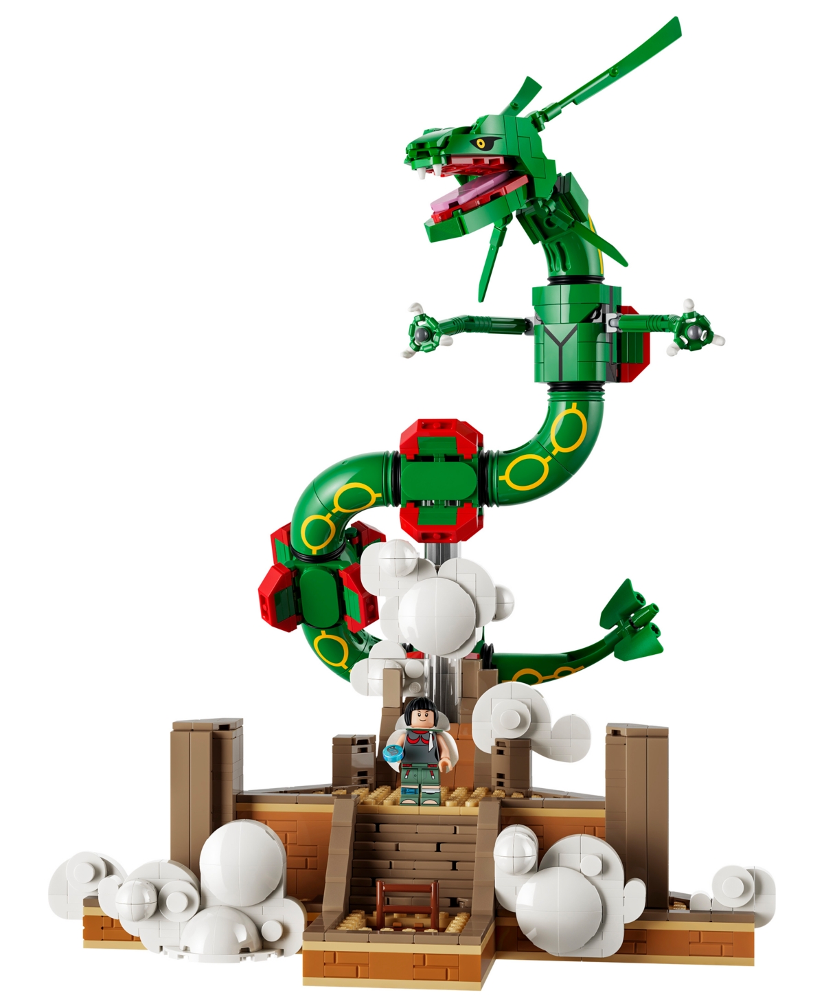 Lego Pokemon Rayquaza Posable Display Building Set 72168, 1083-Piece, Ages 18+