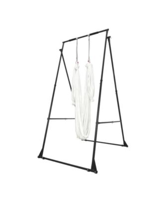 Aerial Yoga Swing Stand 440.9 lbs Load Triangular Frame with 6.6-yard Hammock Adjustable