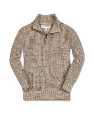 Toddler Boys 2T -4T Organic Half Zip Cardigan Stitch Sweater