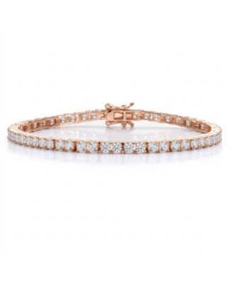 Sterling with Colored Cubic Zirconia Tennis Bracelet in Plated, Plated, Plated, or Plated