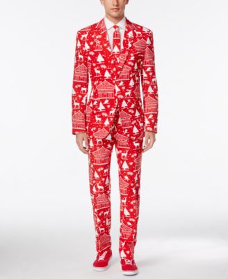 OppoSuits - Men's Cozy Cabin Slim-Fit Suit and Tie