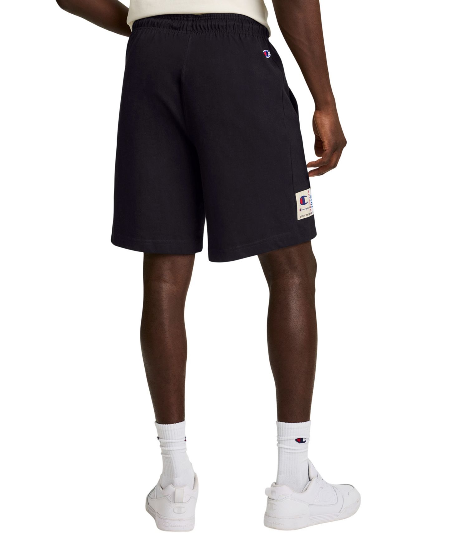Мужские шорты Champion Jersey Embroidered C Logo Shorts, 7" Inseam, цвет: Чёрный — фото 5