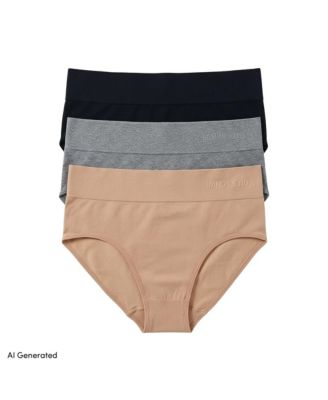 Women's Hipster Cotton Comfort Seamless Basics 3 Pack Panties