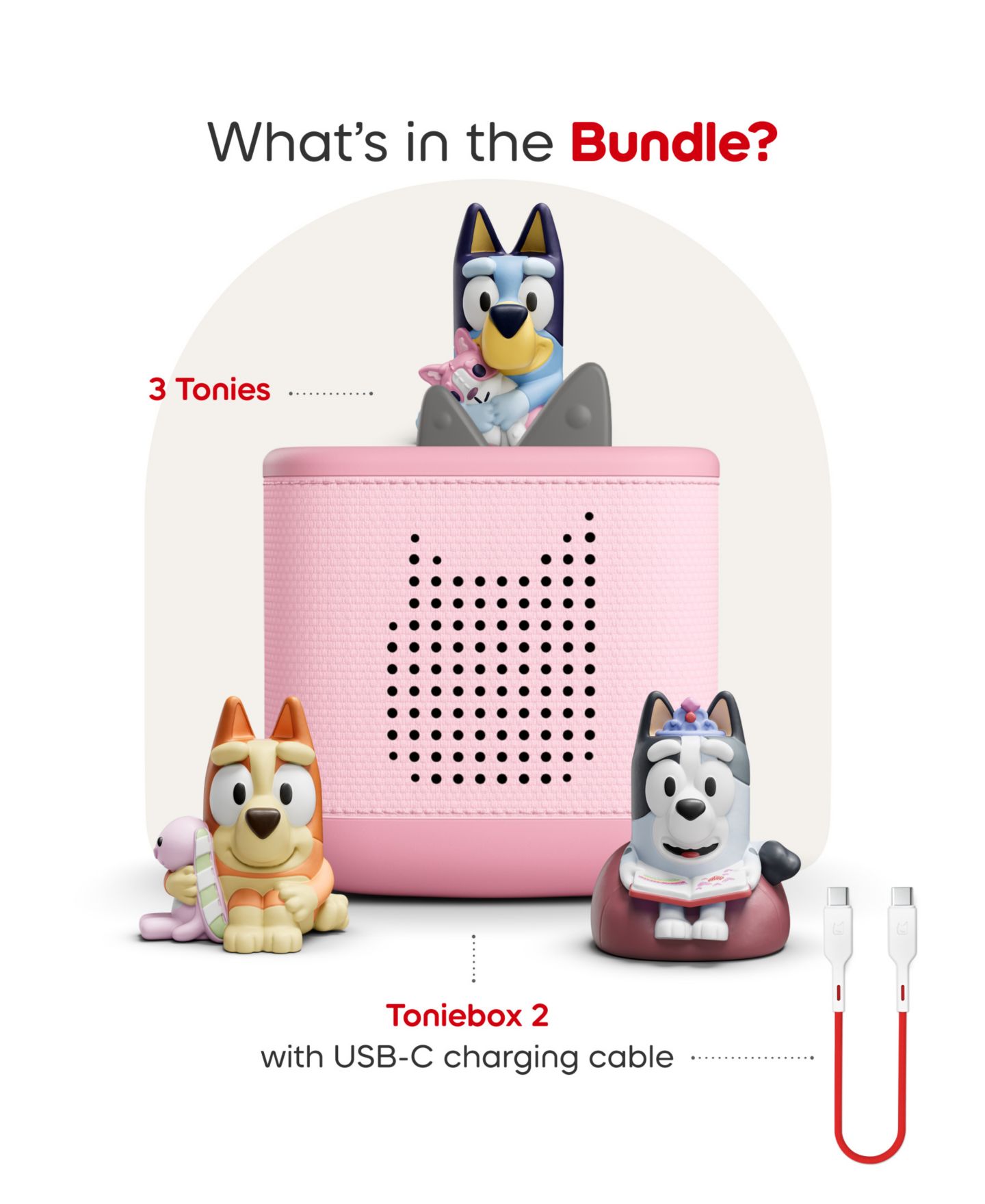 Детские игрушки Tonies Toniebox 2 Bluey Screen-Free Starter Set Audio Player, Ages 3+ — фото 2