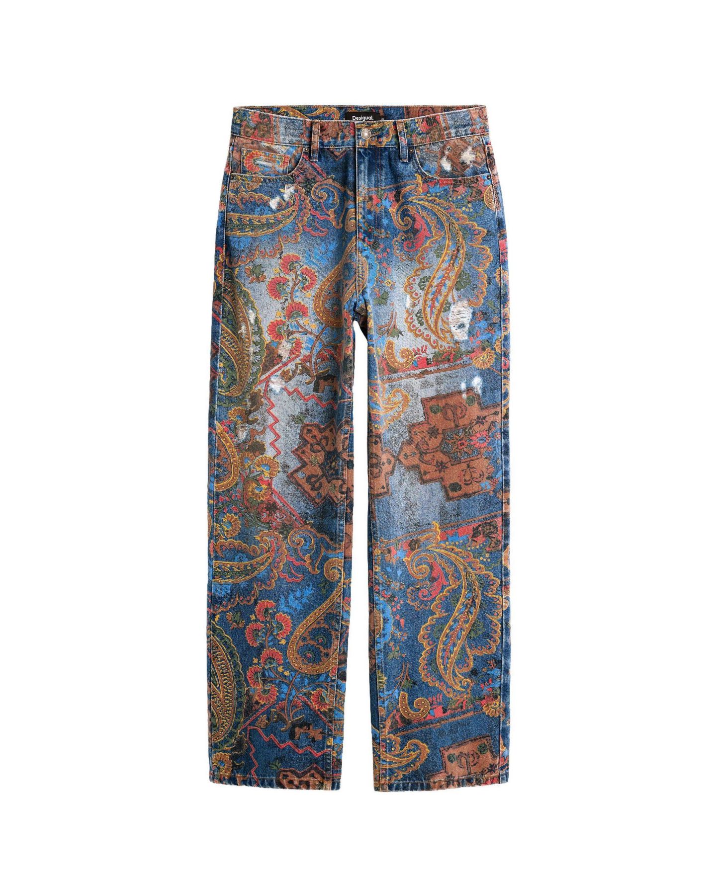 Мужские джинсы Desigual Printed, цвет: Средний синий — фото 5