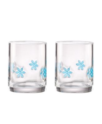 24 Seven Seasonal Snowflake Tumblers, Set of 2