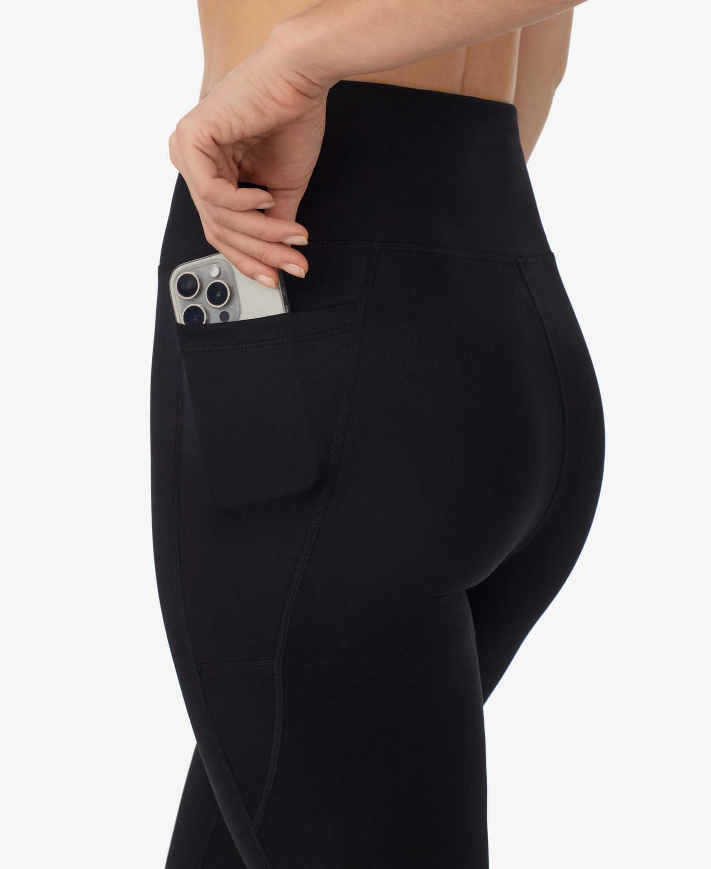 Женские леггинсы Cuddl Duds Thermawear High-Waisted Plush Interior Legging, цвет: Чёрный — фото 4