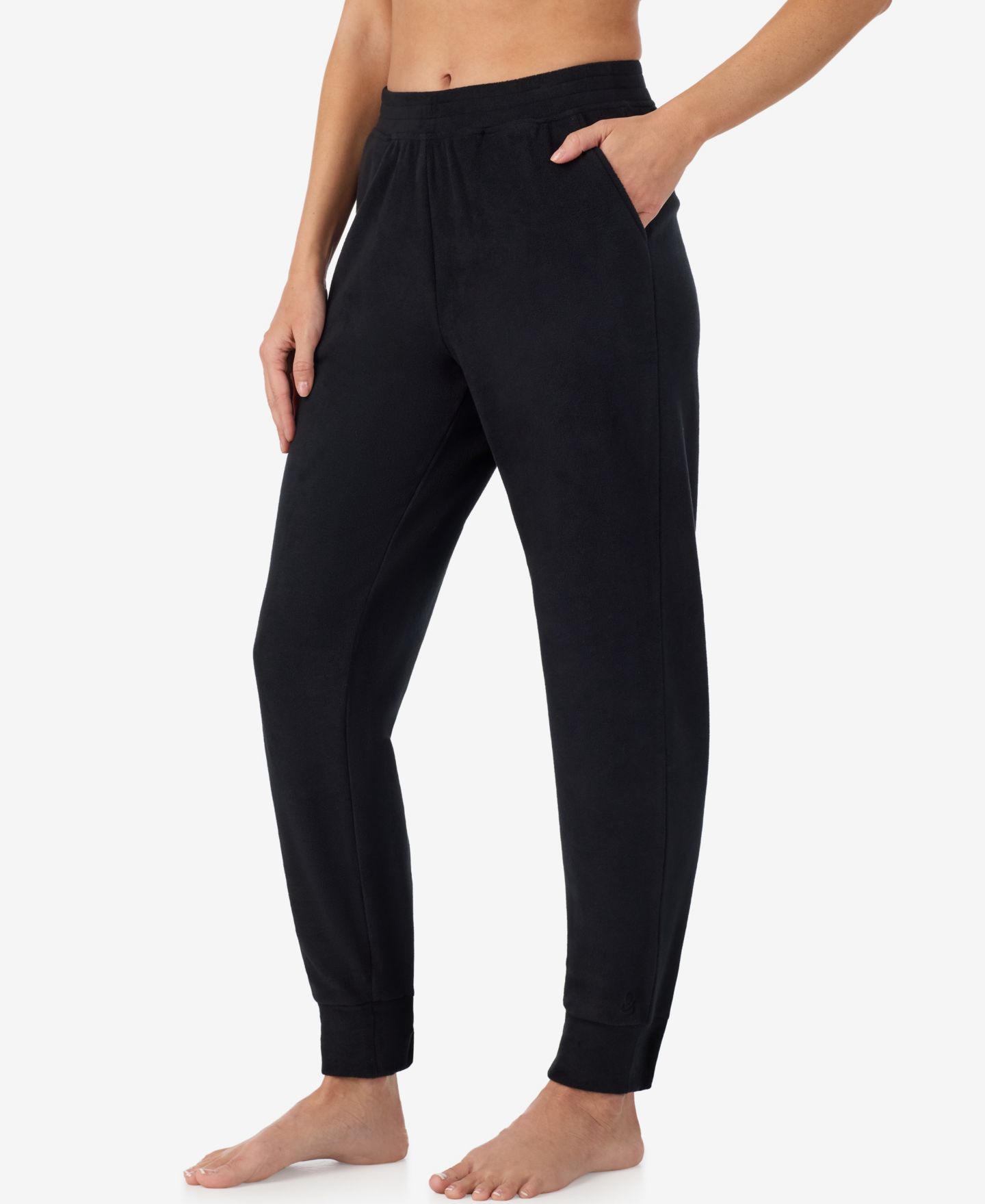 Женские брюки Cuddl Duds Fleecewear with Stretch Jogger, цвет: Чёрный — фото 2