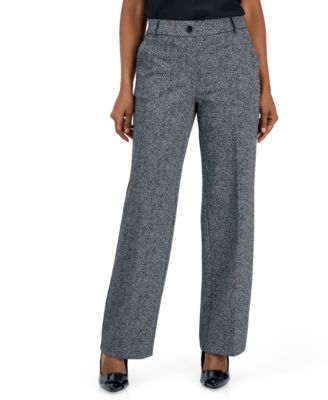 Women's Pull-On Wide-Leg Faux-Fly Pants