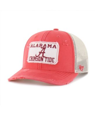 Men's and Women's Crimson Alabama Crimson Tide Egremont Well-Worn Adjustable Trucker Hat