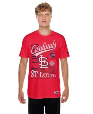 Men's Red St. Louis Cardinals Oversized Throwback Distressed T-Shirt