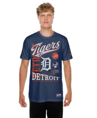 Men's Navy Detroit Tigers Oversized Throwback Distressed T-Shirt