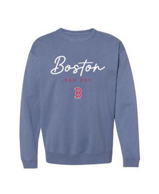 Women's Boston Red Sox Pigment Dye Crewneck Cotton-Blend Pullover Sweatshirt