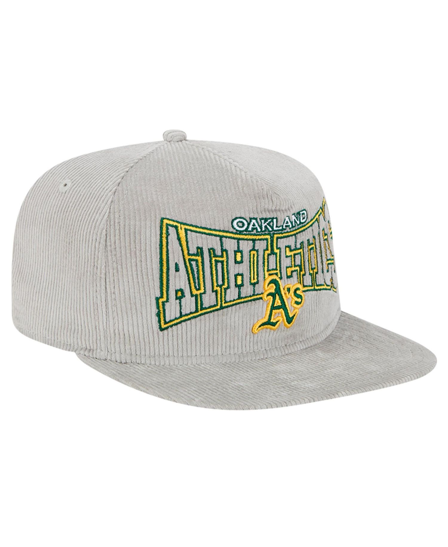 Men's Gray Oakland Athletics Corduroy Golfer Snapback Hat
