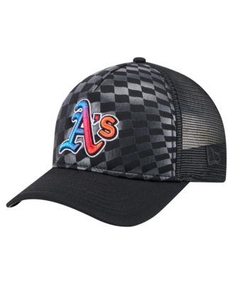 Men's Black Athletics Gradient 9FORTY A-Frame M-Crown Trucker Adjustable Hat