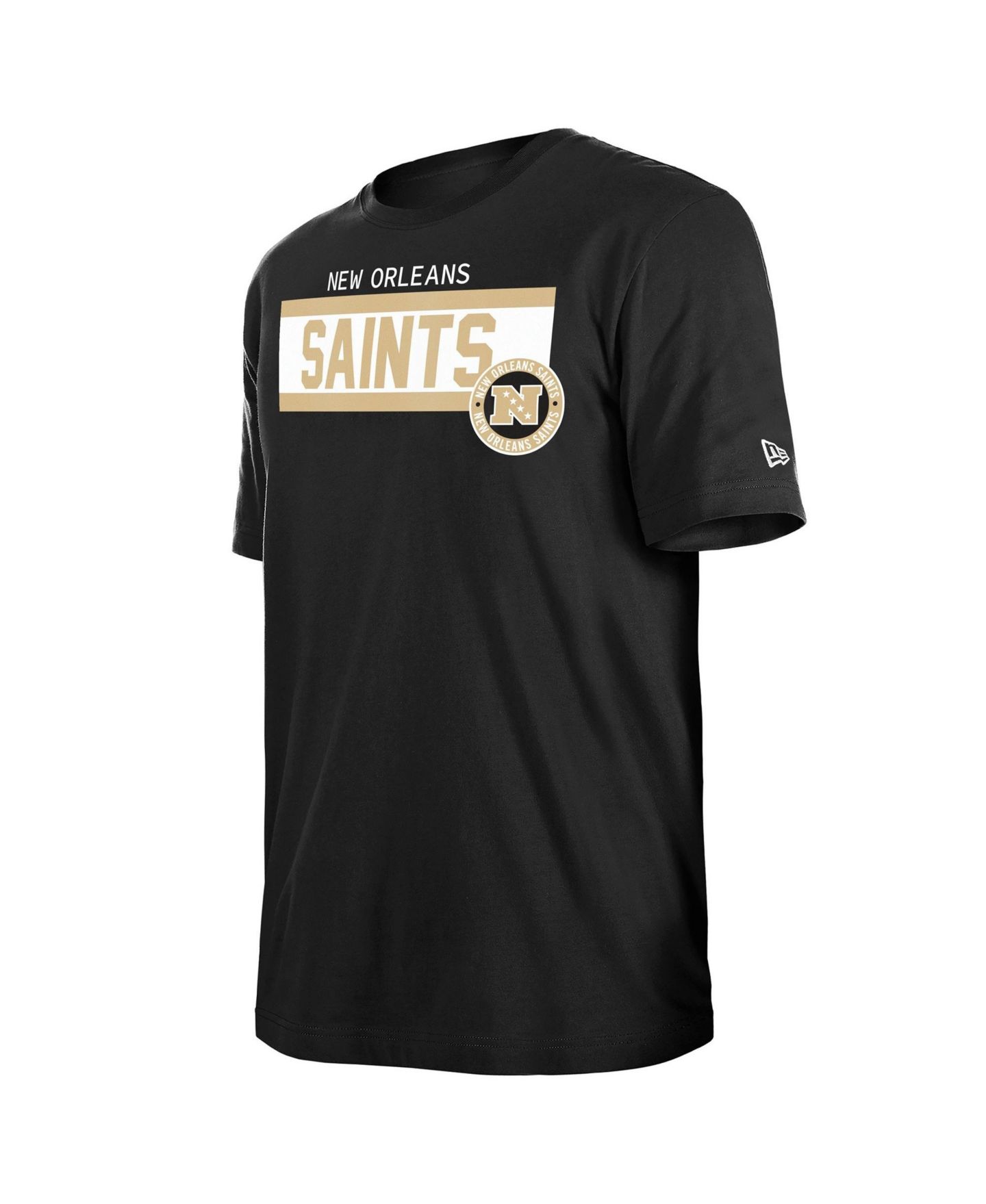 Мужская футболка New Era Black New Orleans Saints 3rd Down High Density Print — фото 4