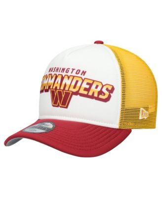 Big Boys and Girls White/Burgundy Washington Commanders Streak 9FORTY A-Frame Adjustable Hat