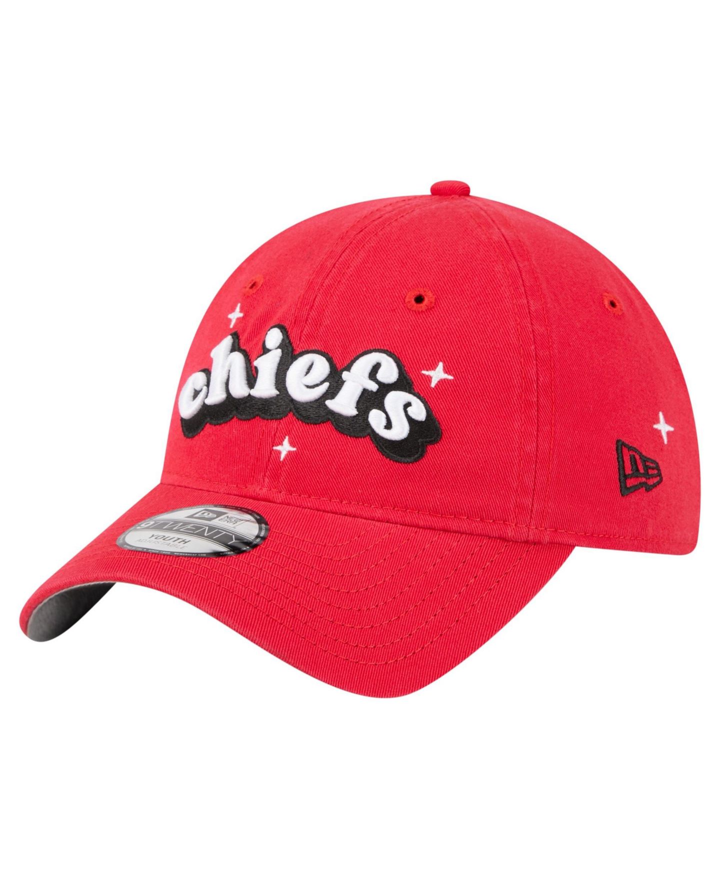 Кепка New Era Red Kansas City Chiefs Cheer 9TWENTY Adjustable Hat для девочек — фото 3