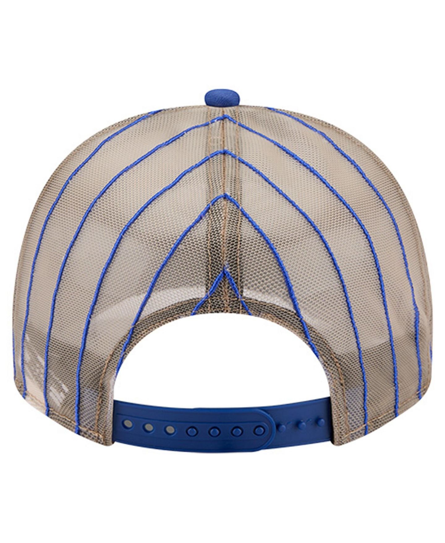Мужская кепка New Era Royal New York Mets Vintage Arched Foam Front 9FIFTY A-Frame Adjustable Trucker Hat — фото 4