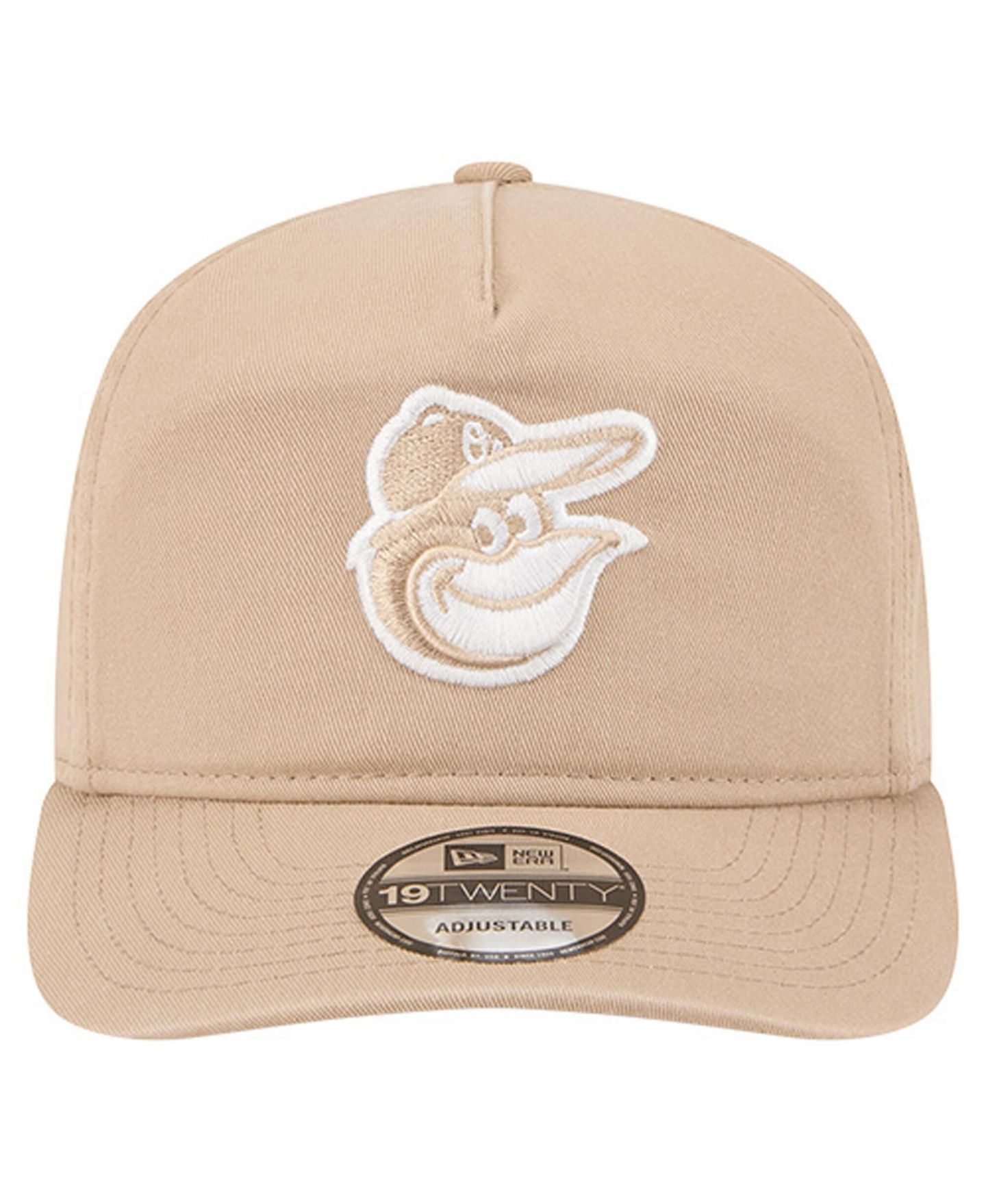 Мужская кепка New Era Light Beige Baltimore Orioles Cam 19TWENTY Adjustable Hat — фото 2