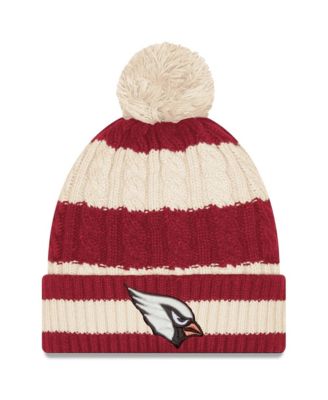 Women's&nbsp;Natural Arizona Cardinals 2025 Rivalries Collection Braided Cuffed Knit Hat with Pom