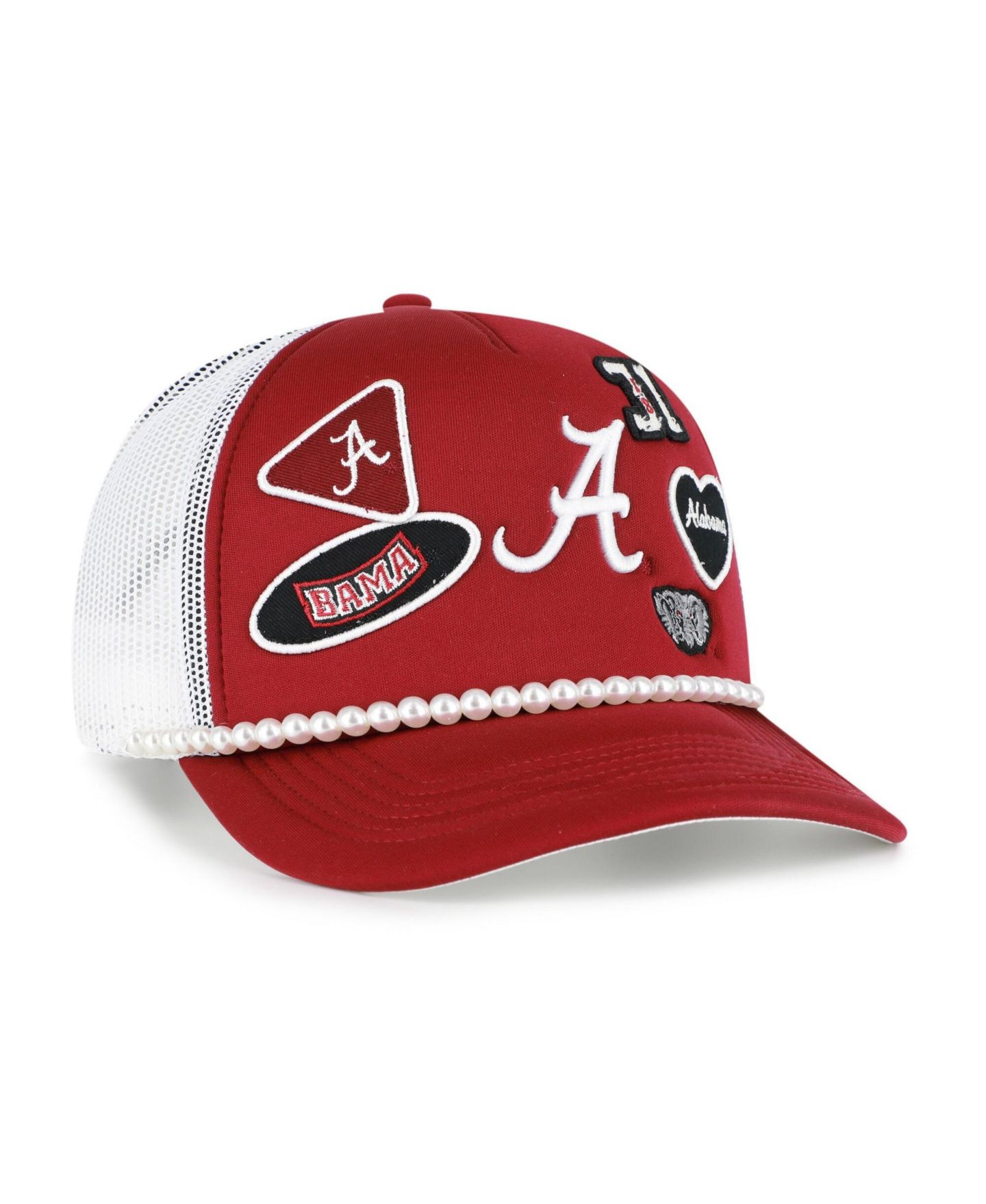Мужская кепка '47 Brand Crimson/White Alabama Crimson Tide Rally On Hitch Adjustable Hat — фото 2
