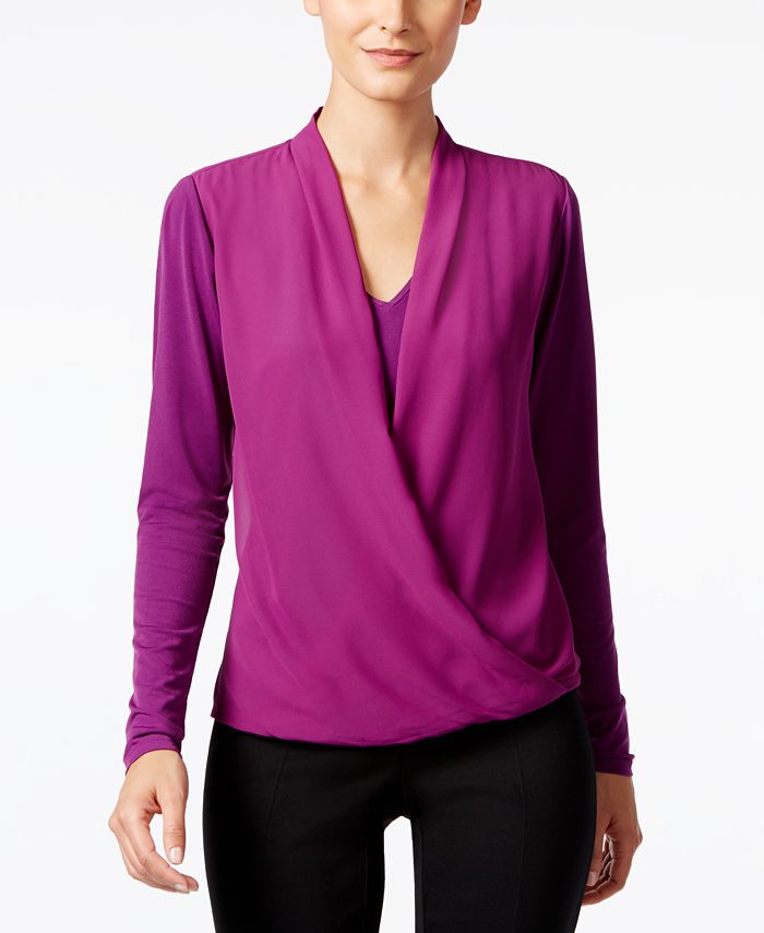 Alfani surplice top 2025
