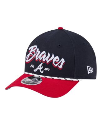 Men's Navy/Red Atlanta Braves Team Loyal 9FORTY M-Crown Adjustable Hat