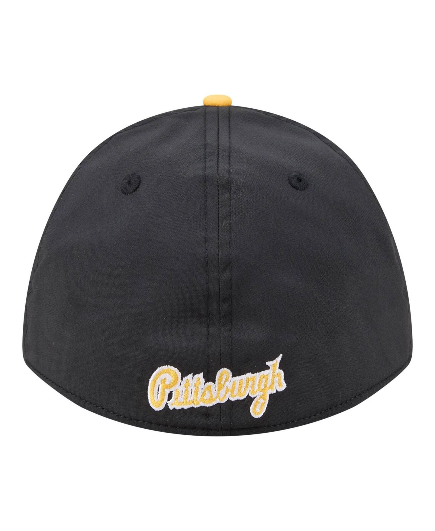 Мужская кепка New Era Black/Gold Pittsburgh Pirates Rope M-Crown A-Frame 39THIRTY Flex Hat — фото 4